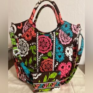 Ver Bradley retired print Lola bag with matching zip coin purse
